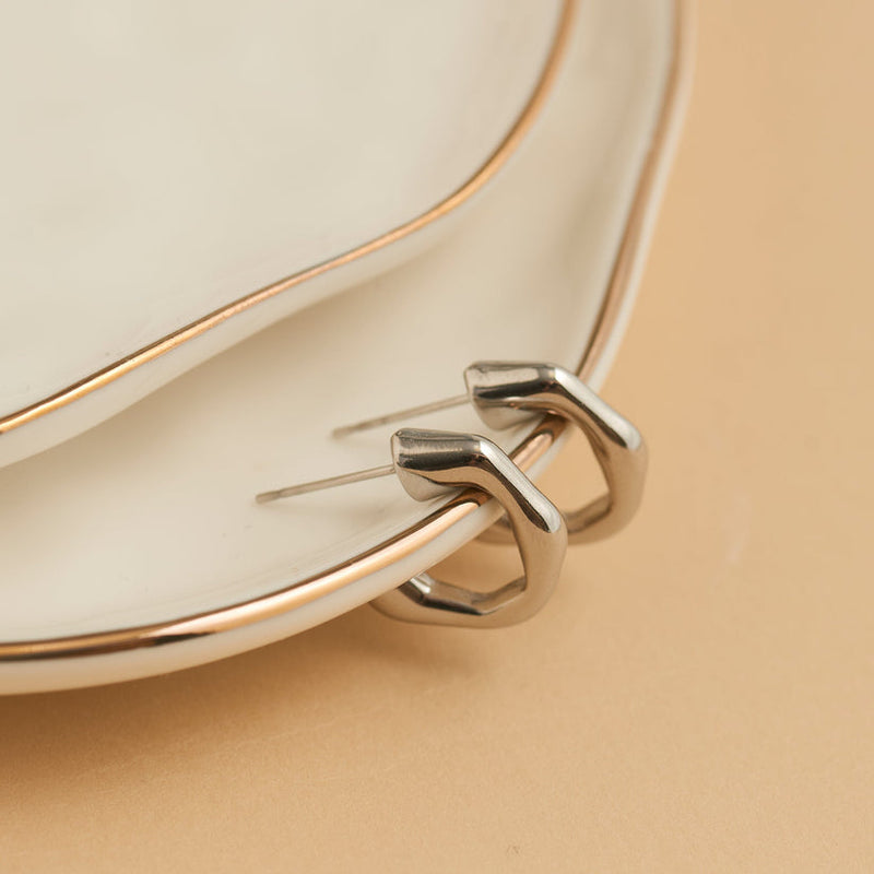 Bamboo Open Hoop Earrings