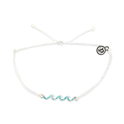 Tie Dye Waves Silver Charm Pura Vida Bracelets