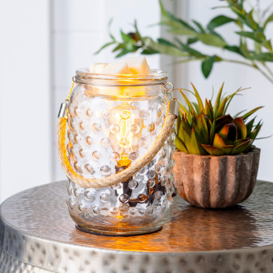 Hobnail & Rope Candle Warmer Lamp