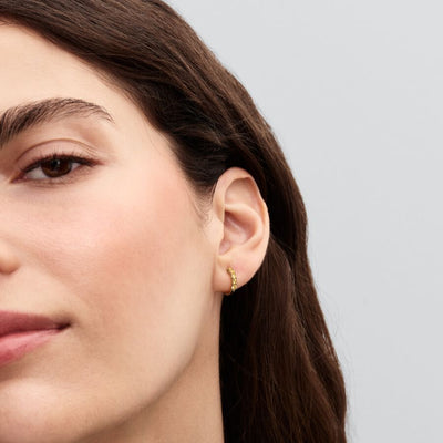 Yellow Huggie Pandora Earrings
