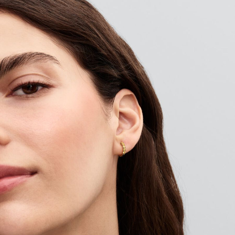 Yellow Huggie Pandora Earrings