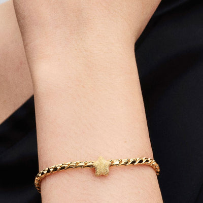 Mini Textured Gold Star Pandora Charm