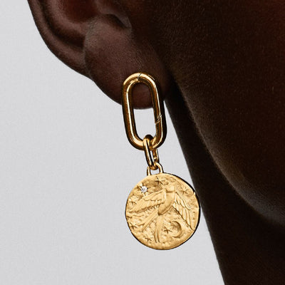 Swallow Medallion Pandora Charm