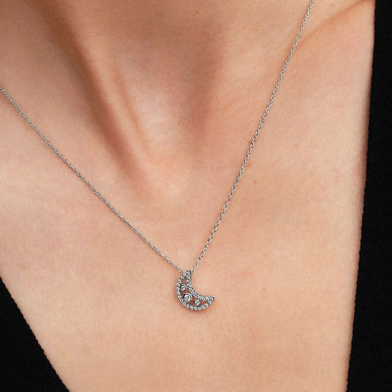 Crescent Moon Pandora Necklace