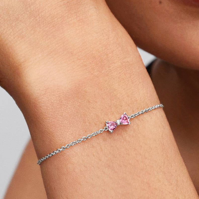 Pink Bow Chain Pandora Bracelet