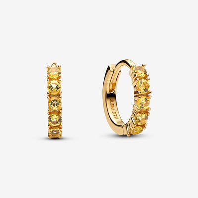 Yellow Huggie Pandora Earrings