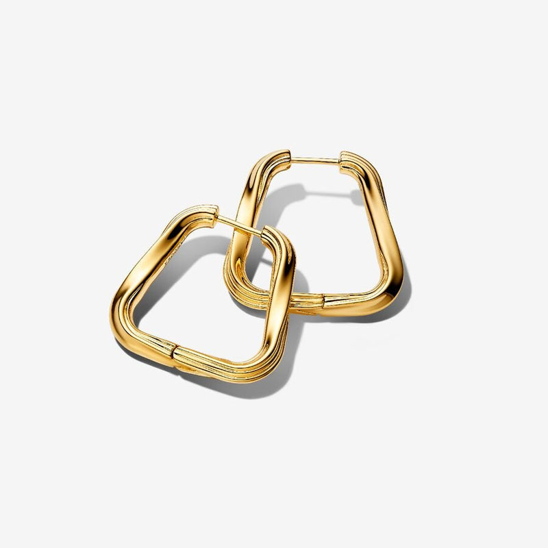 Twisted Triangle Pandora Hoop Earrings