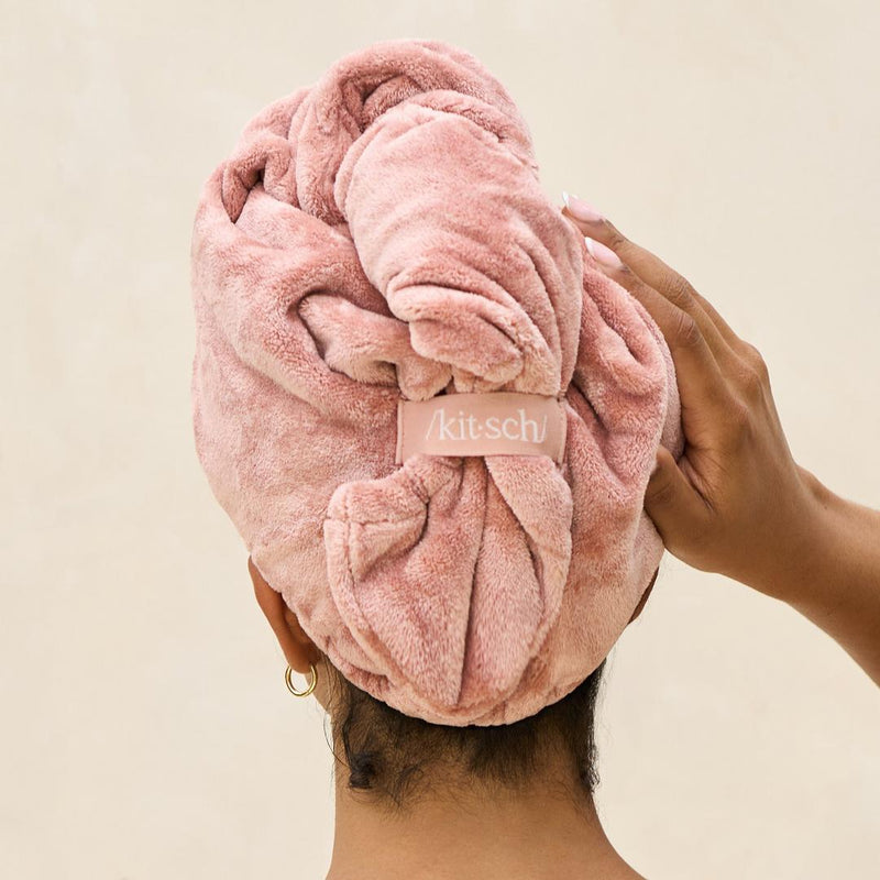 Microfiber Plush Hair Towel Turban by Kitsch