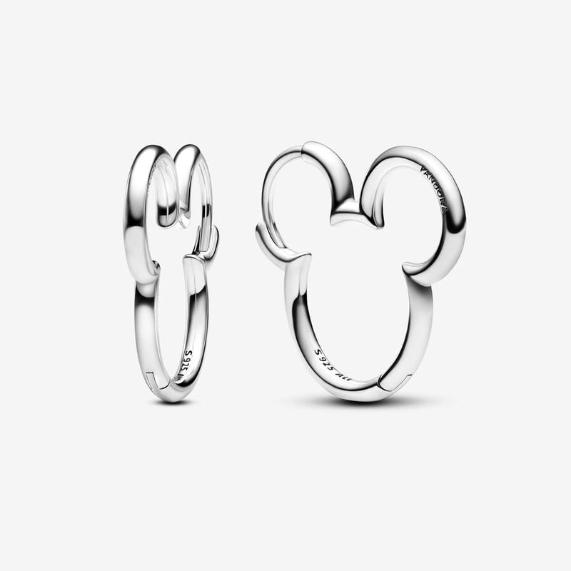 Disney Mickey Mouse Silhouette Hoop Pandora Earrings