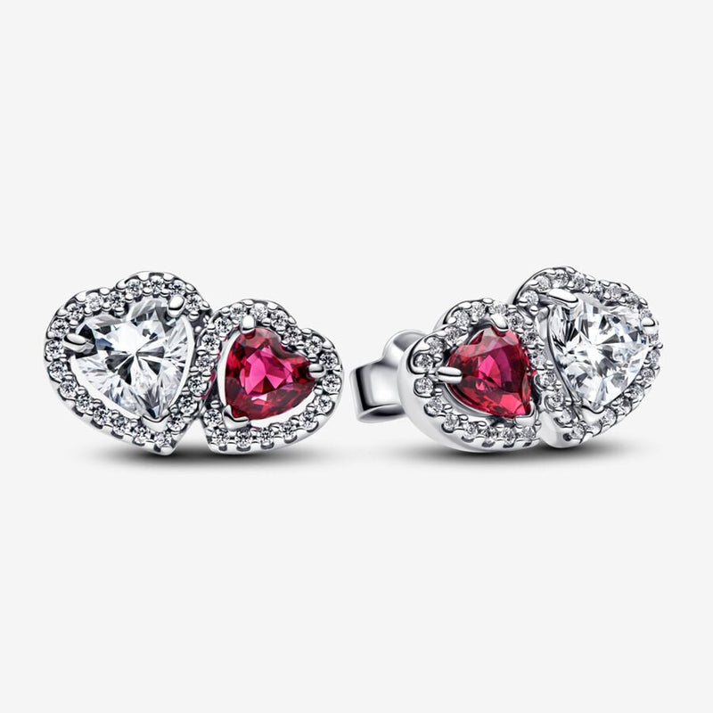 Halo Hearts Pandora Stud Earrings