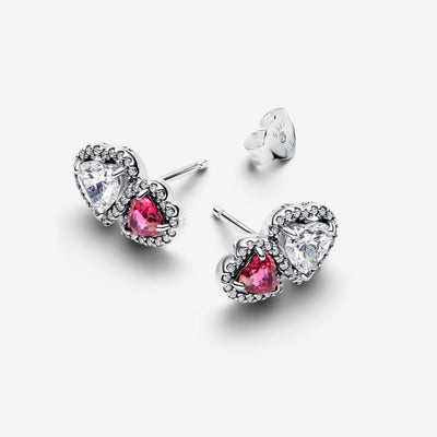 Halo Hearts Pandora Stud Earrings