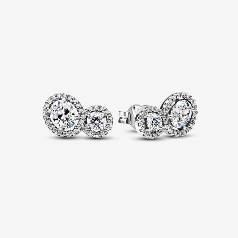Embracing Halo Pandora Stud Earrings