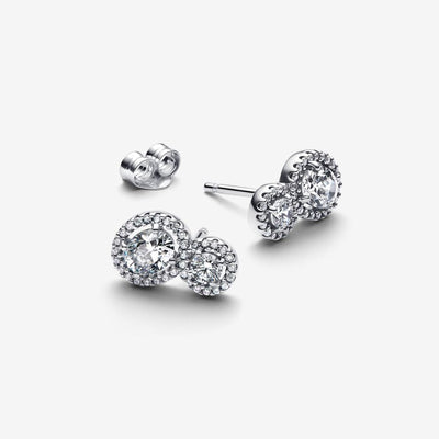 Embracing Halo Pandora Stud Earrings