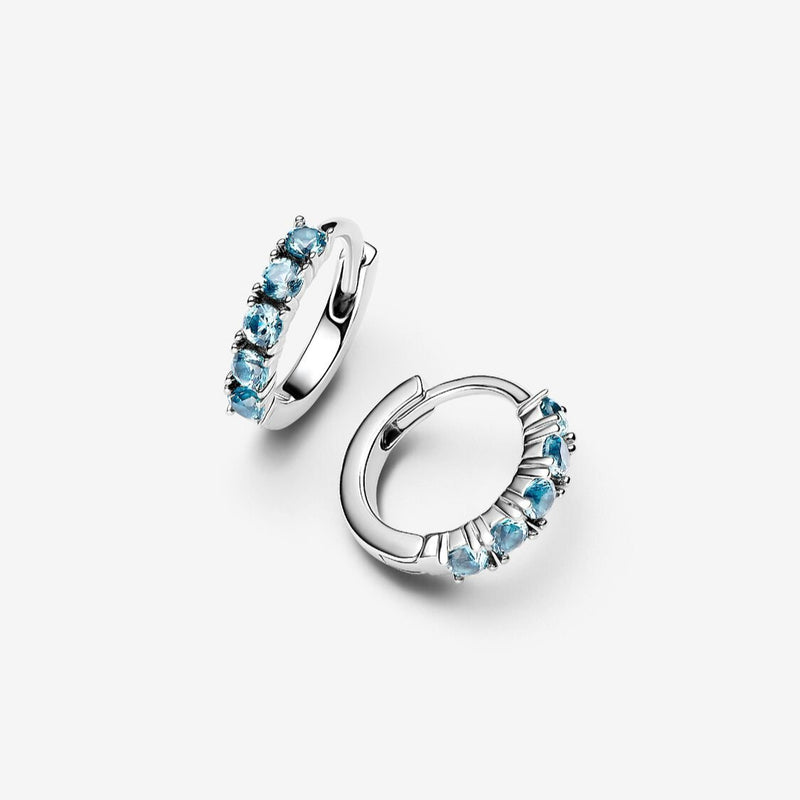 Light Blue Huggie Pandora Earrings