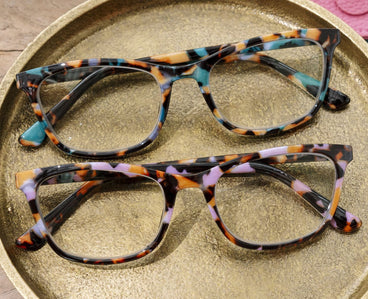 Peepers Eyeglass Gloria in Teal Botanico