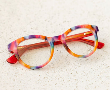 Peepers Eyeglass Tribeca in Ikat Red