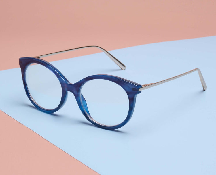 Peepers Eyeglass Margot in Navy Horn