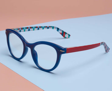 Peepers Eyeglass Daphne in Teal/Red