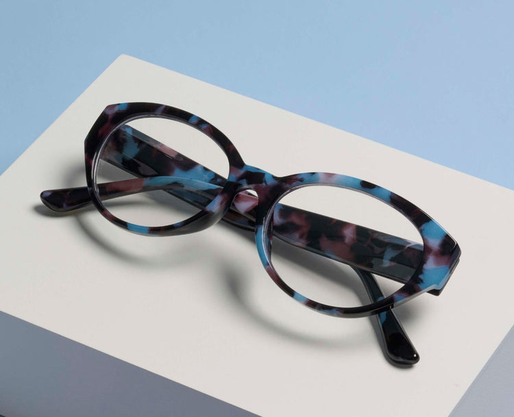 Peepers Eyeglass Sloane in Light Blue Botanico