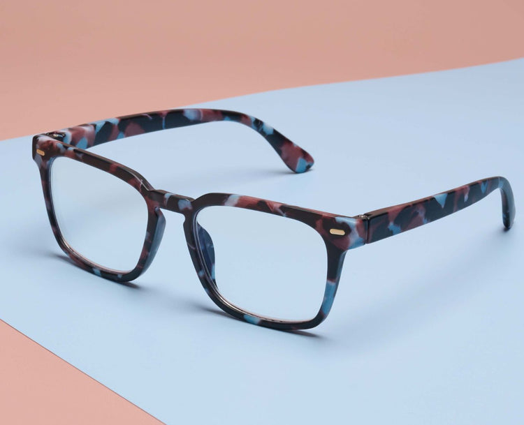 Peepers Eyeglass Jude in Light Blue Botanico