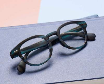 Peepers Eyeglass Headliner in Teal Horn