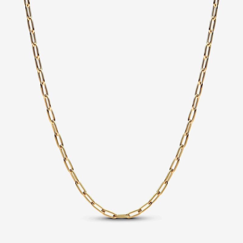 Gold Plated Elongated Link Chain Pandora Necklace