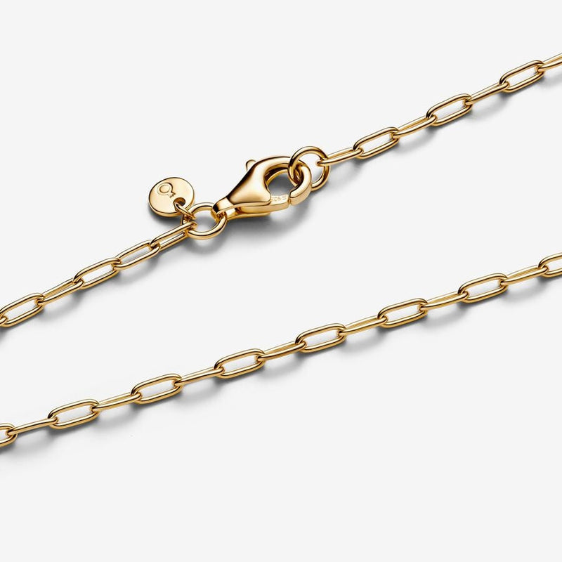 Gold Plated Elongated Link Chain Pandora Necklace