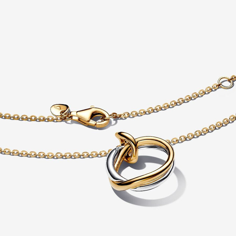 Organically Shaped Two-Tone Pandora Necklace