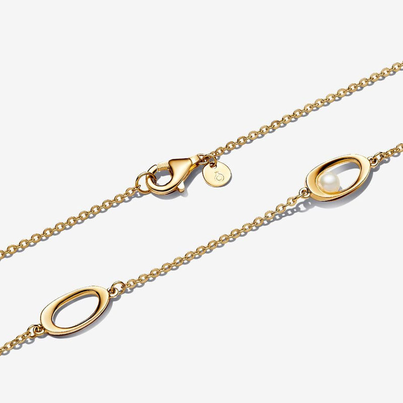 Organic Oval Cultured Pearl Pandora Necklace