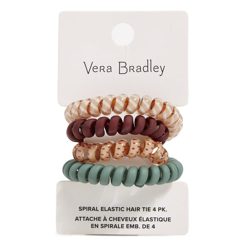 Vera Bradley Spiral Elastic Hair Ties Pack of 4