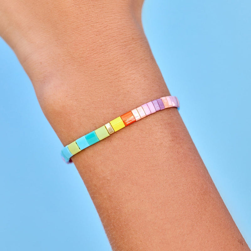 Paradise Tile Bead Stretch Pura Vida Bracelet