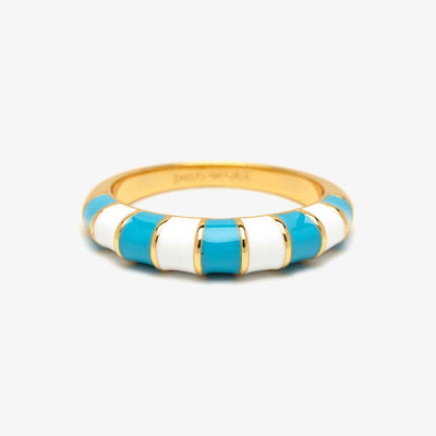 Striped Enamel Gold Pura Vida Ring