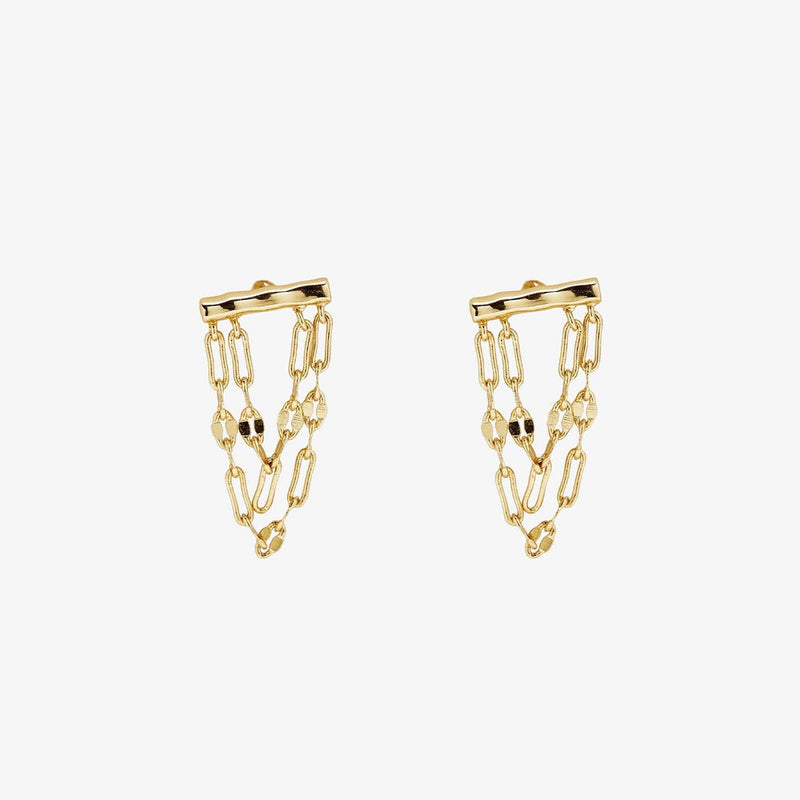 Draped Bar Gold Pura Vida Earrings