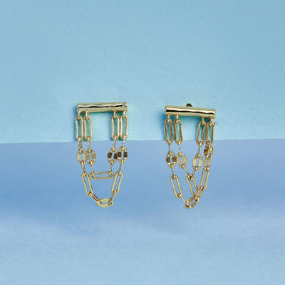 Draped Bar Gold Pura Vida Earrings