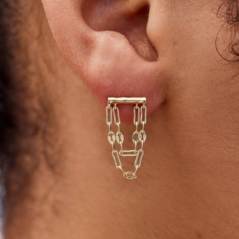 Draped Bar Gold Pura Vida Earrings