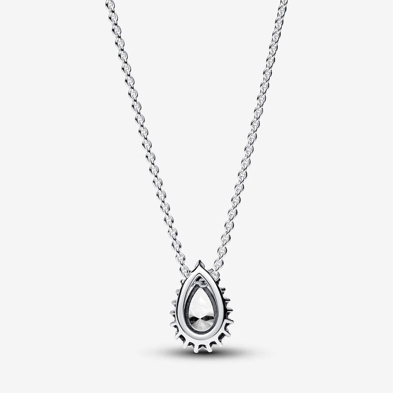 Sparkling Pear Halo Collier Pandora Necklace