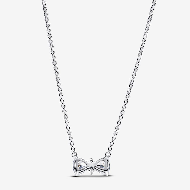 Sparkling Bow Sterling Silver Pandora Necklace