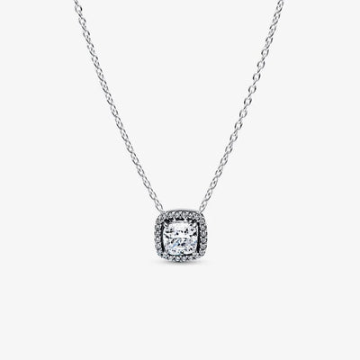 Halo Pendant Collier Square Pandora Necklace