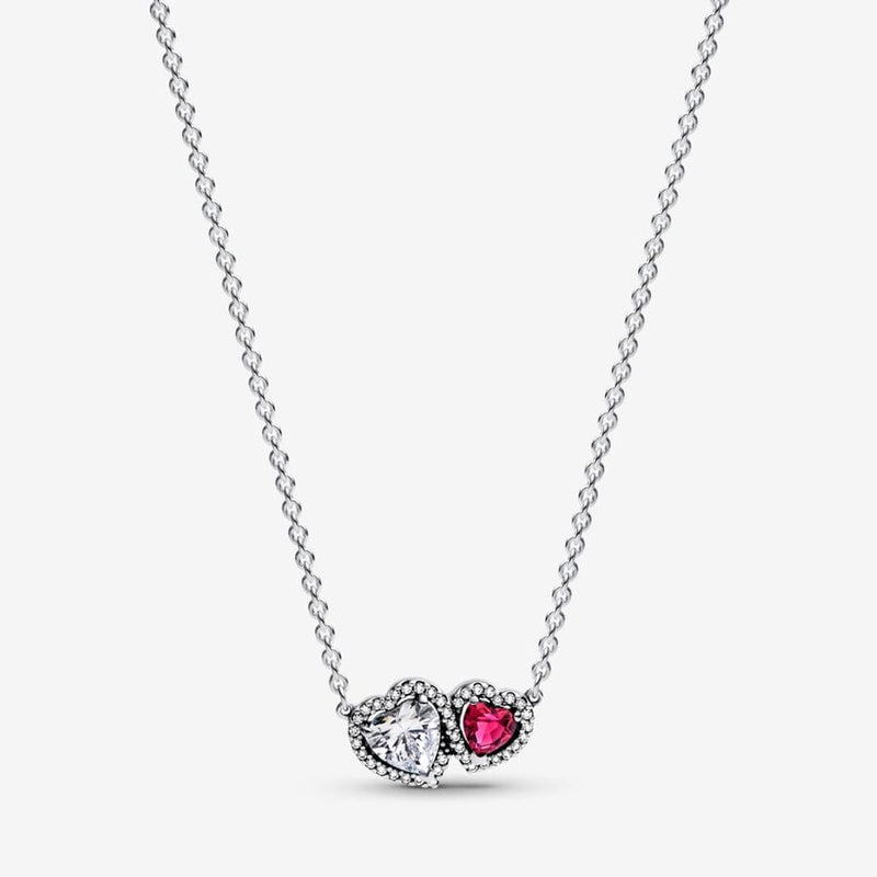 Halo Hearts Pendant Pandora Necklace