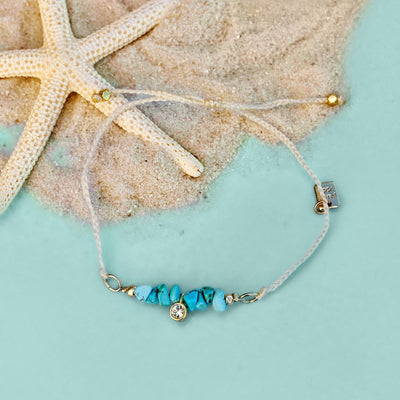 Dainty Turquoise Mini Braided Pura Vida Bracelet