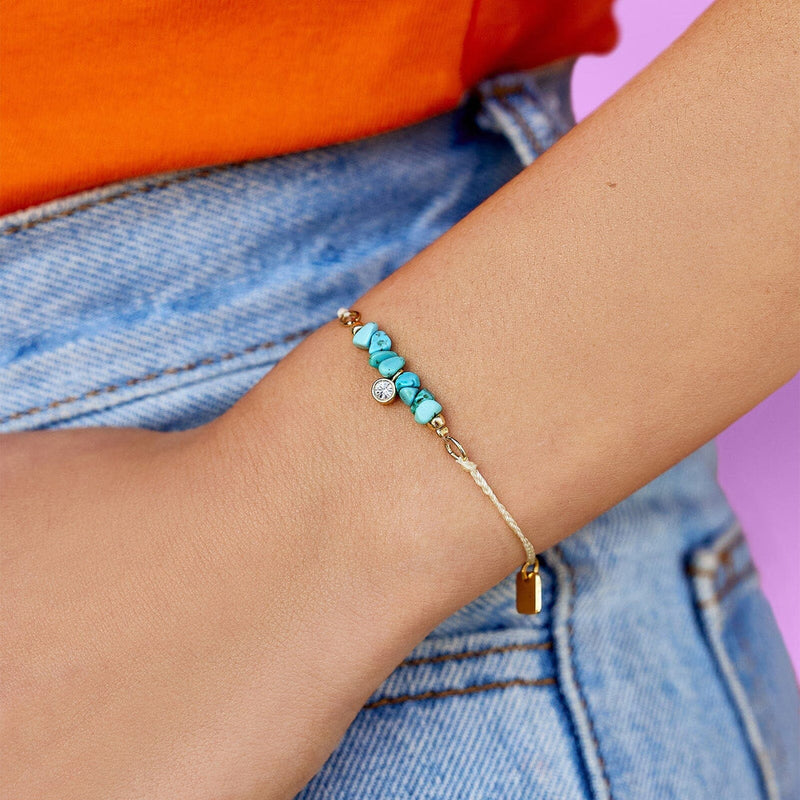 Dainty Turquoise Mini Braided Pura Vida Bracelet