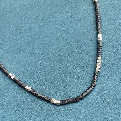 Men's Faceted Pyrite Bead Pura Vida Necklace