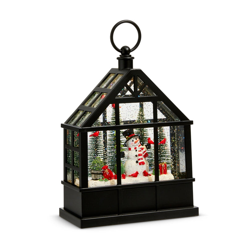 Snowman Greenhouse Water Lantern
