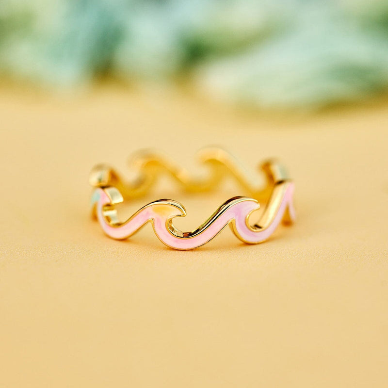 Tie Dye Enamel Wave Pura Vida Rings