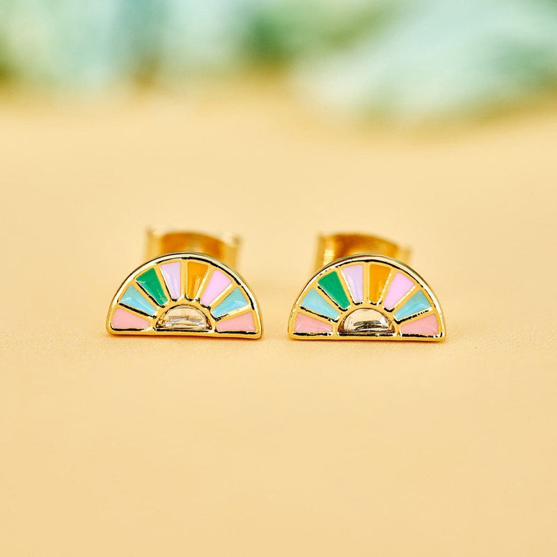 Sunset Striped Stud Pura Vida Earrings