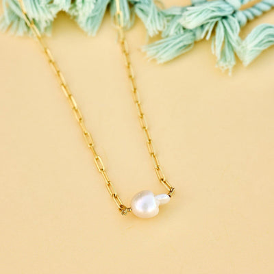 Pearl Paperclip Choker Pura Vida Necklace