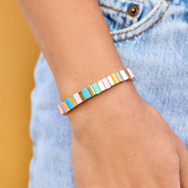 Bright Tides Bead Stretch Pura Vida Bracelet