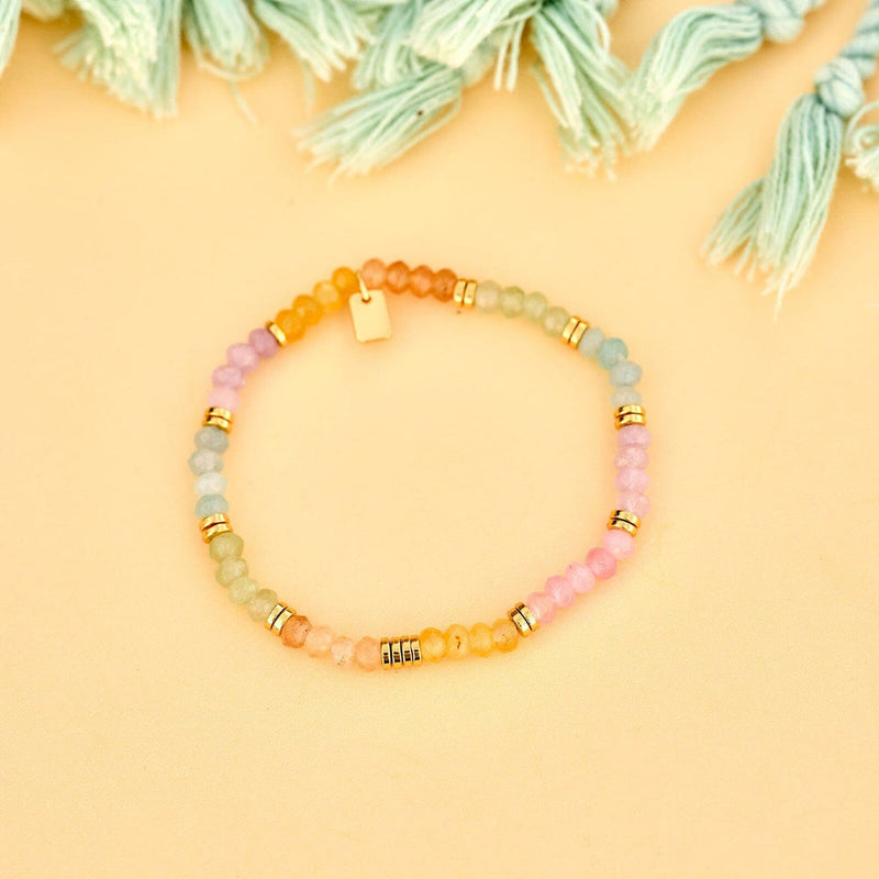 Ombre Rainbow Bead Stretch Pura Vida Bracelet