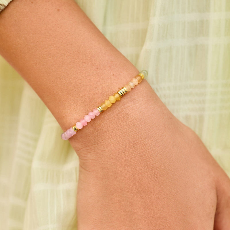 Ombre Rainbow Bead Stretch Pura Vida Bracelet