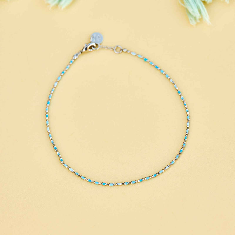 Dainty Enamel Chain Pura Vida Anklets